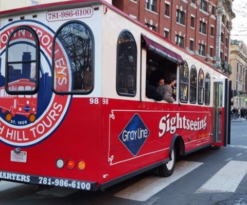 Gray Line Boston & Cape Cod/Brush Hill Tours Beantown Trolley Provides Transportation